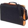 Сумка для документов Unit Metier, черная с оранжевой отделкой