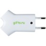 Сетевое зарядное устройство Uniscend Double USB, белое