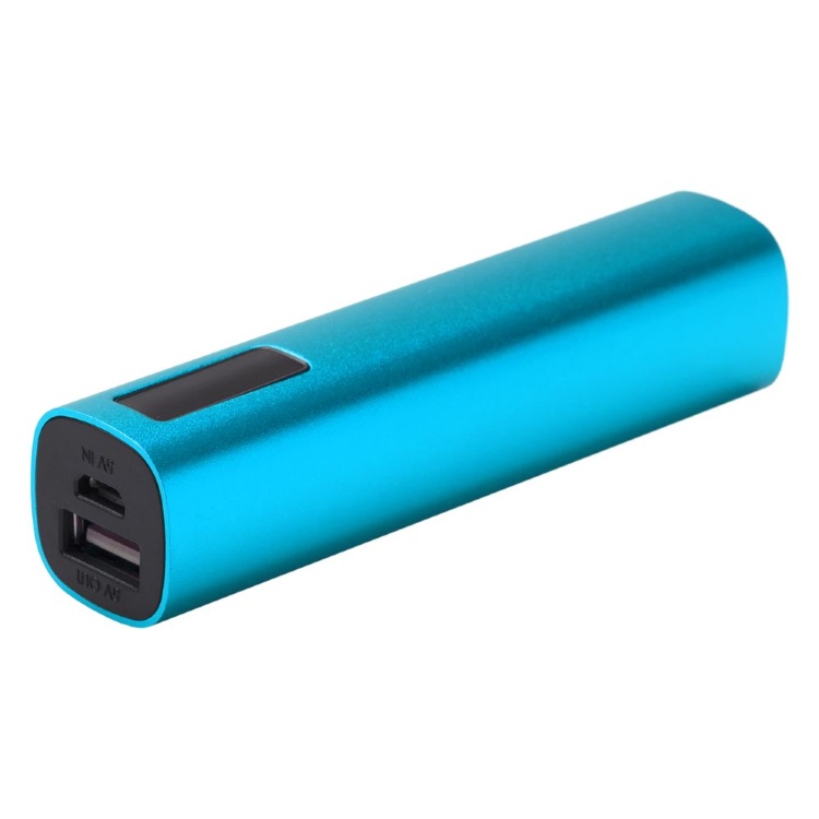 Внешний аккумулятор Easy Metal 2200 мАч, бирюзовый Внешний аккумулятор Easy Metal 2200 мАч, бирюзовый
