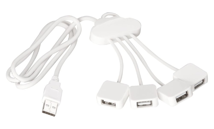 USB-разветвитель Cloud, белый