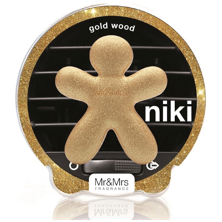 Ароматизатор для автомобиля Niki Gold Wood, сверкающий золотистый
