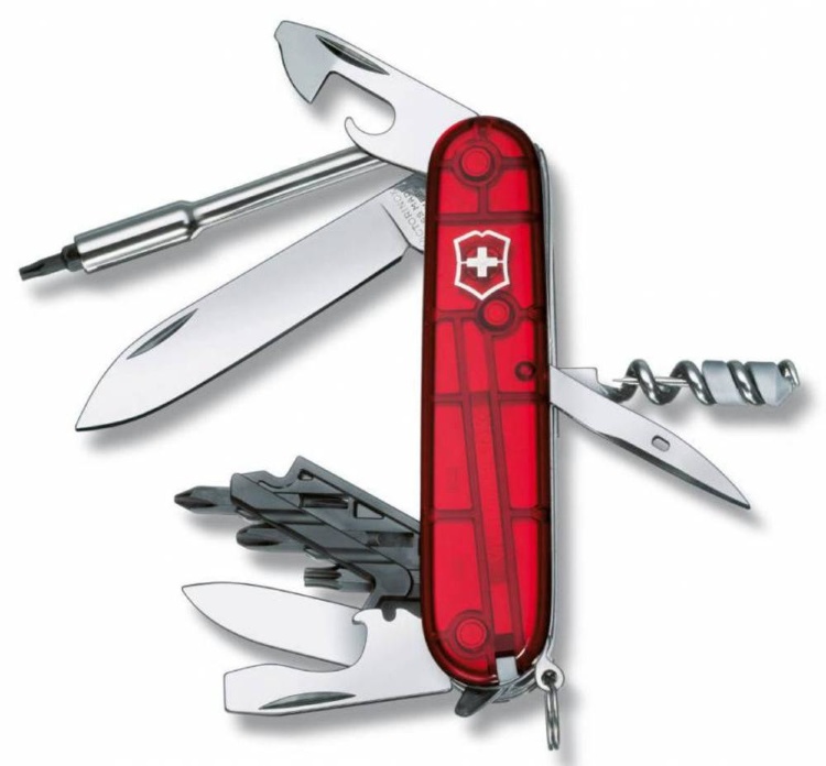 Офицерский нож CyberTool S, прозрачный красный Офицерский нож CyberTool S, прозрачный красный