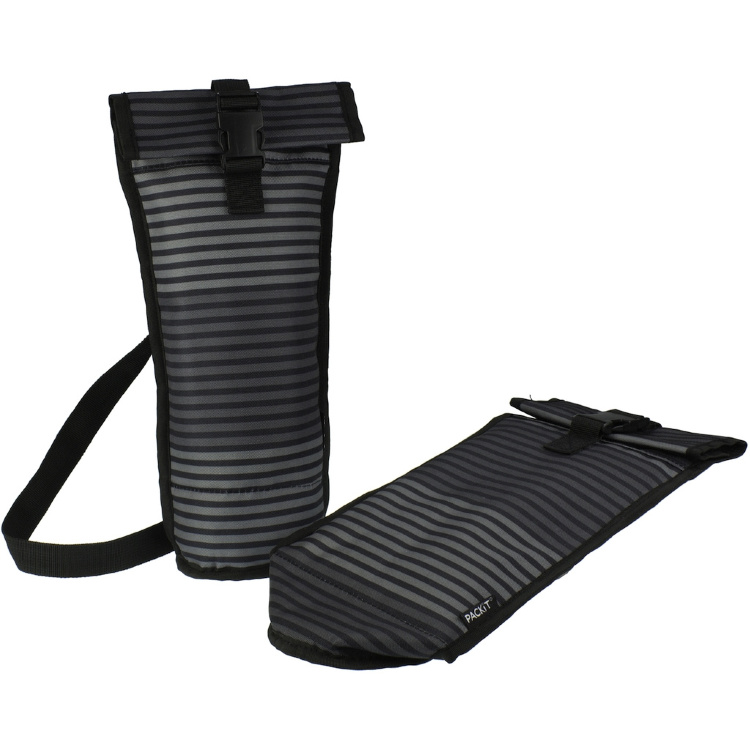 Сумка холодильник для бутылки Wine Bag Gray Stripe