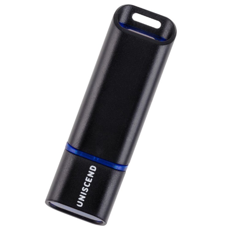 Флешка Uniscend Slalom, черная с синим, USB 3.0, 16 Гб Флешка Uniscend Slalom, черная с синим, USB 3.0, 16 Гб