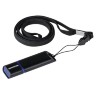 Флешка Uniscend Slalom, черная с синим, USB 3.0, 16 Гб Флешка Uniscend Slalom, черная с синим, USB 3.0, 16 Гб