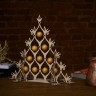Сборная елка Новогодний ажур, с золотистыми шариками
