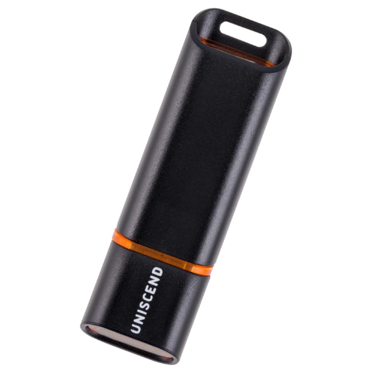 Флешка Uniscend Slalom, черная с оранжевым, USB 3.0, 16 Гб Флешка Uniscend Slalom, черная с оранжевым, USB 3.0, 16 Гб