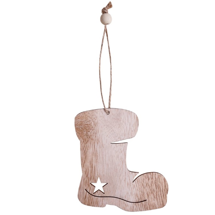 Елочная игрушка Wood, в форме сапожка Елочная игрушка Wood, в форме сапожка
