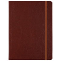 Блокнот Freenote, в клетку, коричневый