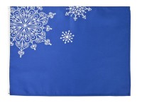 Декоративная салфетка Снежинки, синяя