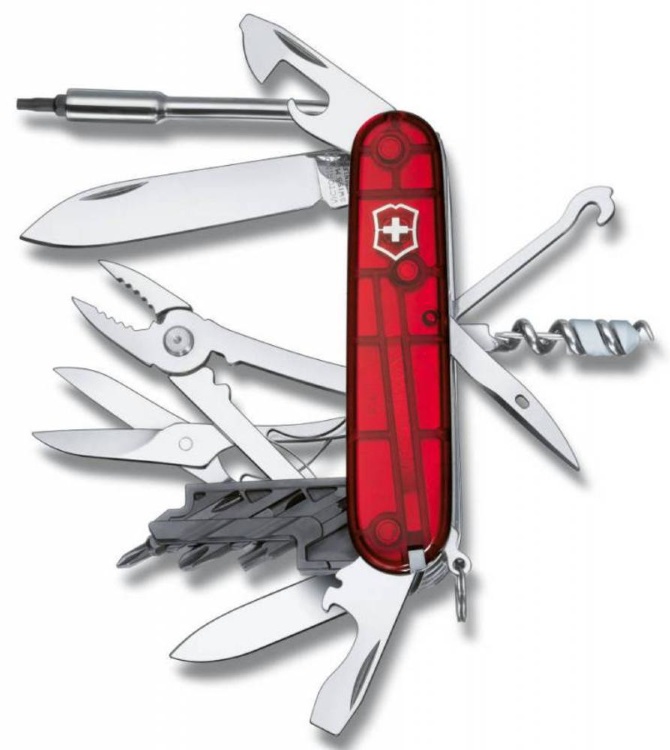 Офицерский нож CyberTool L, прозрачный красный Офицерский нож CyberTool L, прозрачный красный