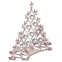 Сборная елка Новогодний ажур, с серебристыми шариками
