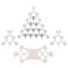 Сборная елка Новогодний ажур, с серебристыми шариками