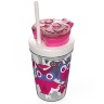 Детский стакан с соломинкой Snack tumbler Owl Pink, 0.35 л