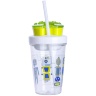 Детский стакан с соломинкой Snack tumbler Robot green, 0.35 л Детский стакан с соломинкой Snack tumbler Robot green, 0.35 л