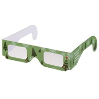 Новогодние 3D очки Елочки, зеленые